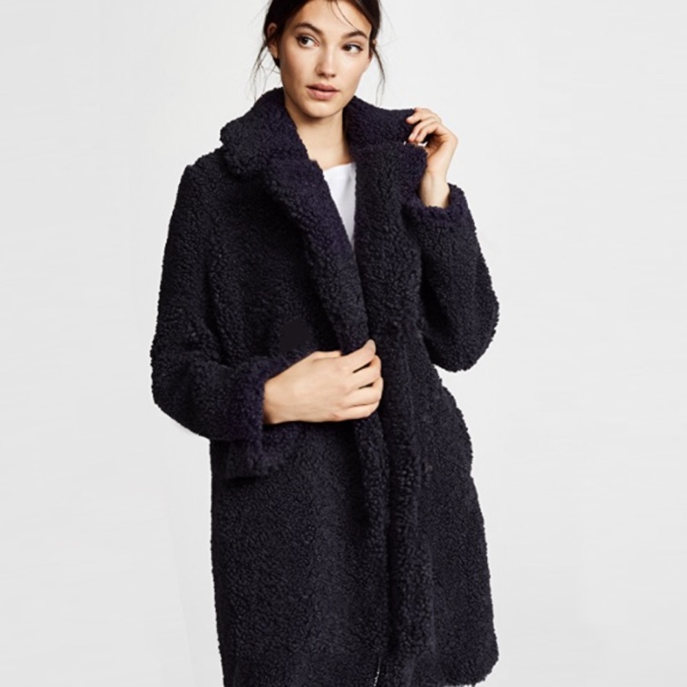Longline TEDDY Coat Duster Jacket Trench Sherpa - Picture 1 of 4